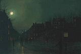 View of Heath Street by Night by John Atkinson Grimshaw